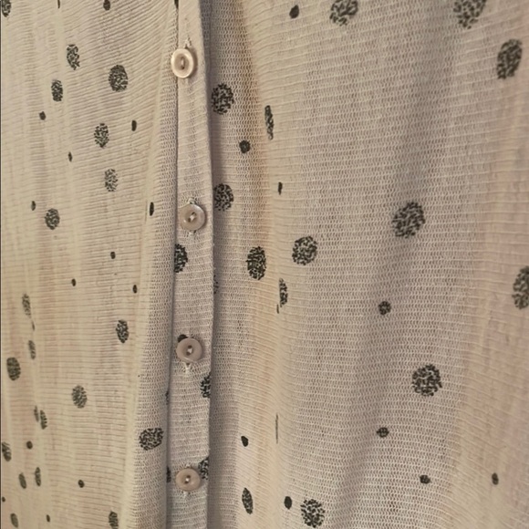 Lilith Lightweight Random Splattered Black Polka Dots Cardigan Sweater - Picture 4 of 14